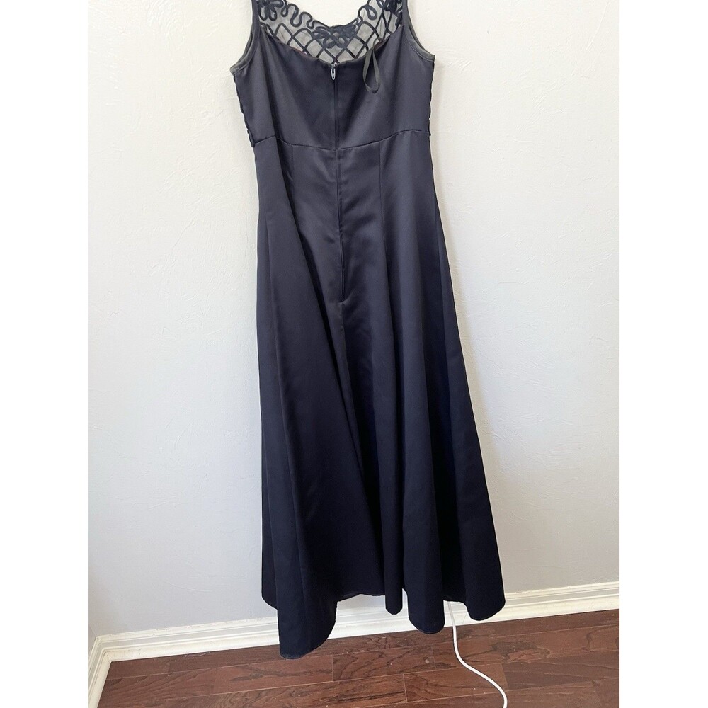Vintage 90's whimsygoth Navy Blue beaded party formal prom dress size 7/8 Small - Picture 7 of 8